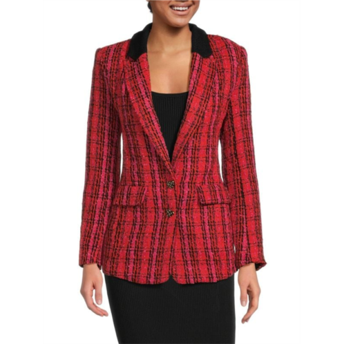 Endless Rose Plaid Boucle Blazer