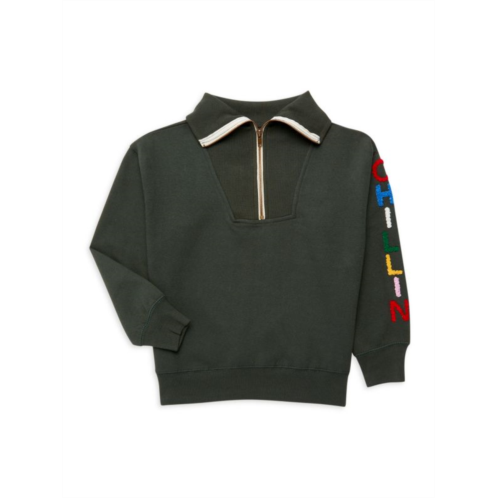 Vintage Havana Girls Chillin Quarter Zip Sweater