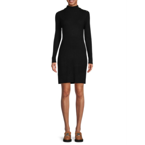 Tommy Hilfiger Ribbed Highneck Sheath Dress