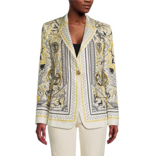 Roberto Cavalli Printed Silk Blazer