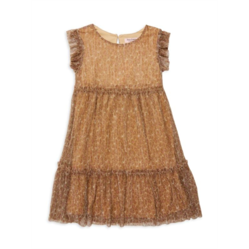 Juicy Couture Girls Leopard Print Tiered Dress