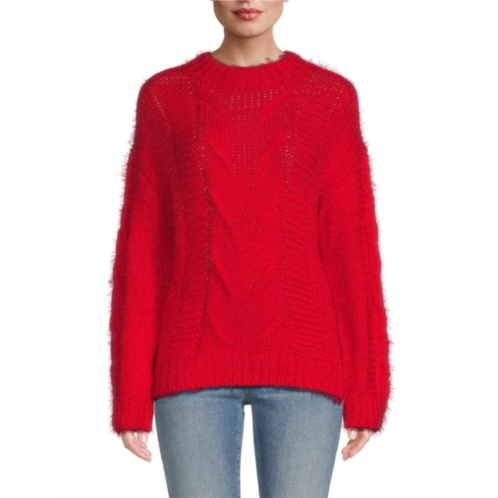 Renee C. Cableknit Mockneck Sweater