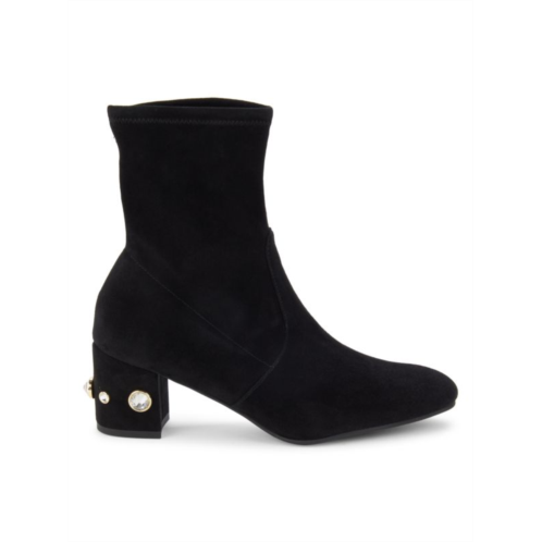 Stuart Weitzman Allshine Suede Sock Booties