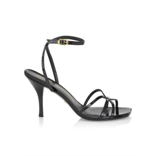 Stuart Weitzman Barely There Patent Leather Strappy Sandals