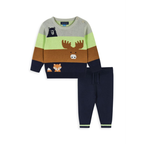 Andy & Evan Baby Boys 2-Piece Forest Animals Sweater & Pants Set