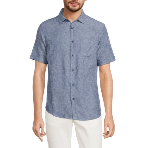 Saks Fifth Avenue Solid Linen Shirt