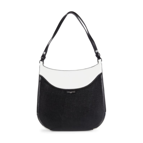 Karl Lagerfeld Paris Milou Two Tone Leather Shoulder Bag