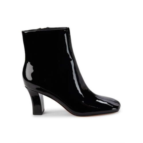 Vince Charli Patent Leather Square-Toe Ankle Boots
