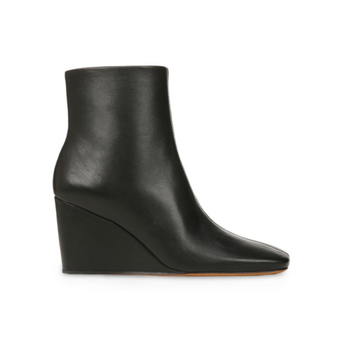 Vince Andy Leather Wedge Ankle Boots
