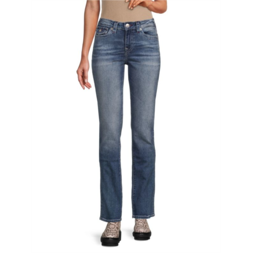 True Religion Billie Mid Rise Straight Jeans