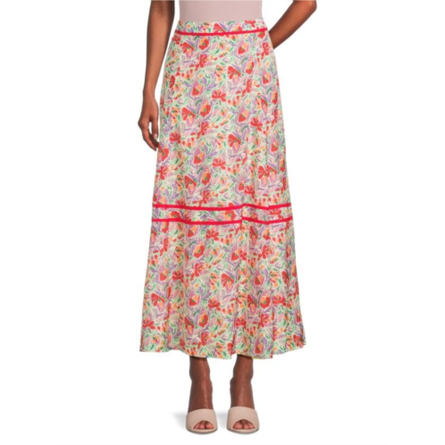 Ba&sh Aliya Floral Maxi Skirt