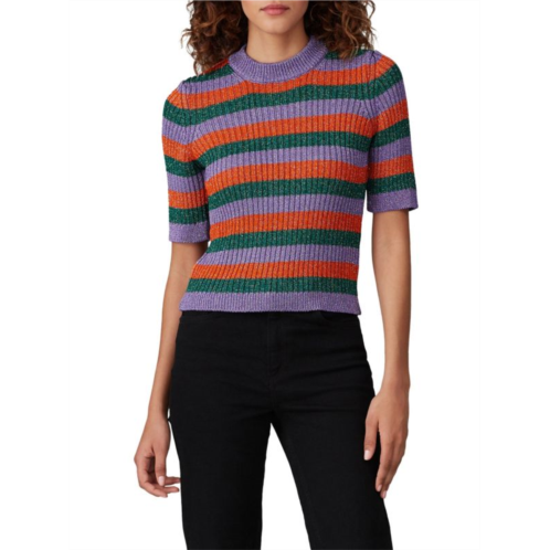 Ganni Stripe Lurex Knit Sweater