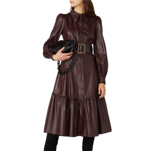 Nicholas Larisa Faux Leather Midi Dress