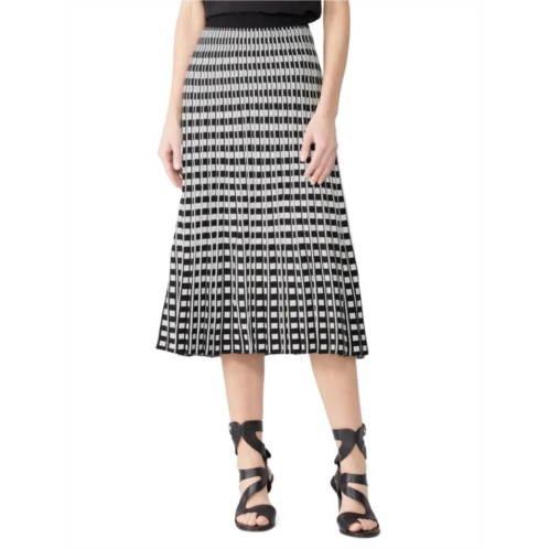 Derek Lam 10 Crosby Pleated Check Midi Skirt