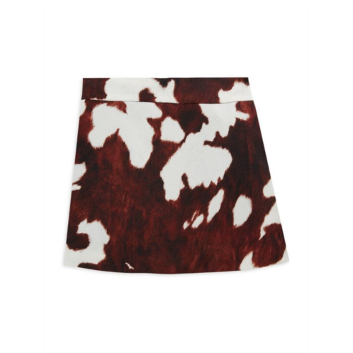 Burberry Girls Animal Print A Line Skirt