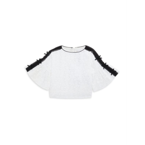 Burberry Little Girls Embroidered Lace Top