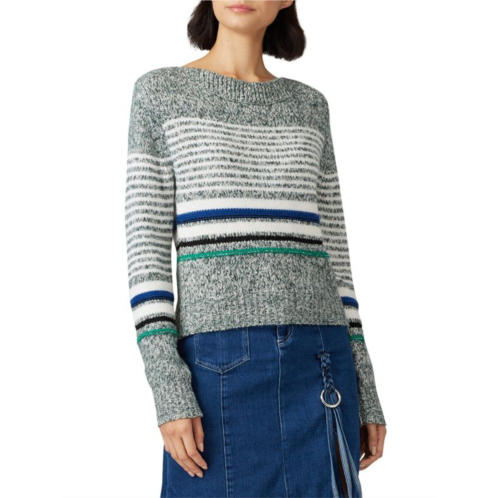 See by Chloe Marled Stripe Wool Blend Sweater