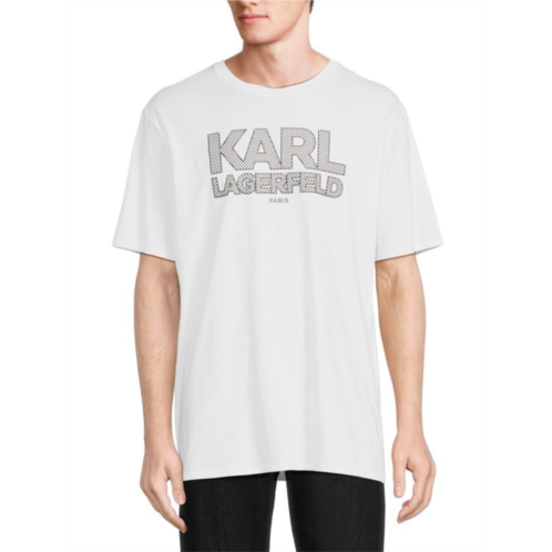 Karl Lagerfeld Paris Checkered Logo T Shirt