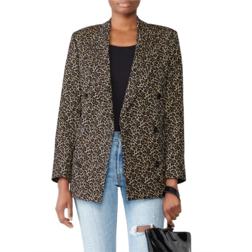 The Kooples Leopard Double Breasted Blazer