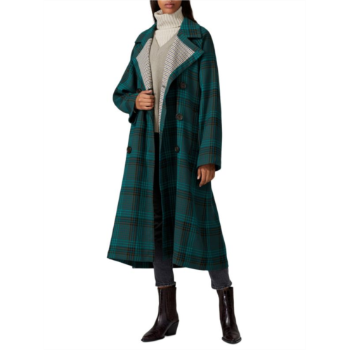See by Chloe Double Breasted Plaid Wool Coat