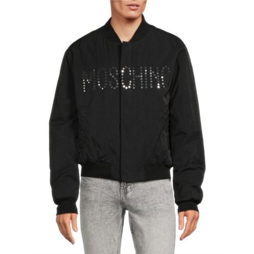 Moschino Couture! Embellished Logo Puffer Jacket