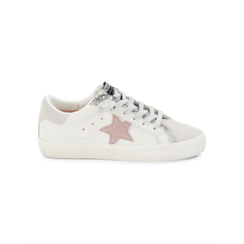 Vintage Havana Star Studded Calf Hair Lined Leather Sneakers
