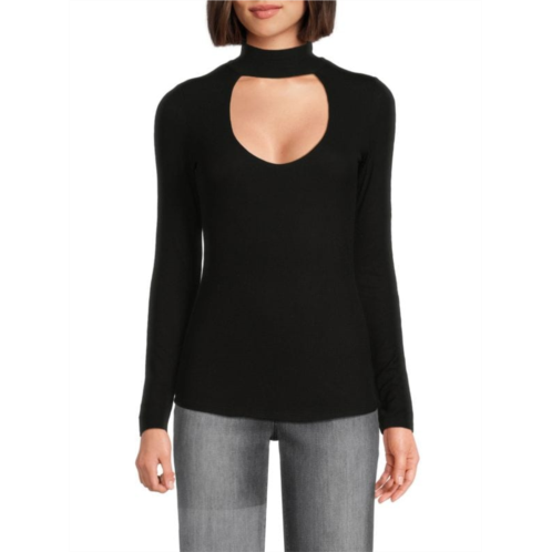 Michael Lauren Boatneck Cutout Top