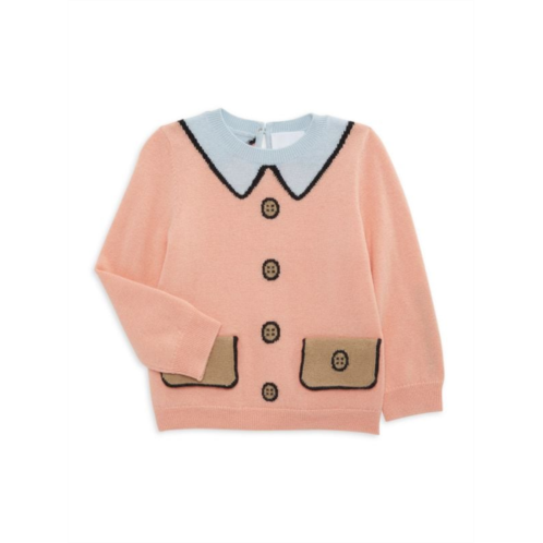 Burberry Little Girls Pattern Wool & Cashmere Sweater