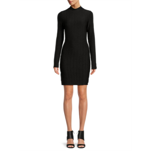 Area Stars Textured Knit Mini Bodycon Dress