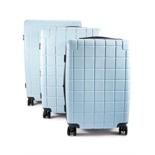 Calpak Hardyn 3-Piece Checked Textured Hardshell Spinner Suitcase Set