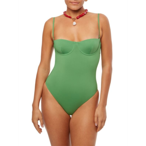 WeWoreWhat Balconette One Piece Swimsuit