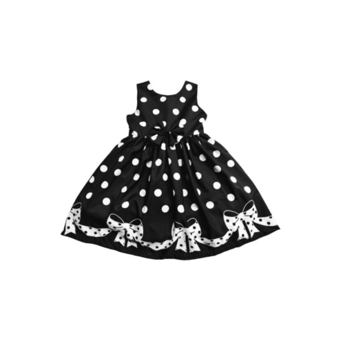 Joe-Ella Baby Girls, Little Girls & Girls Polka Dot Print Bow Dress