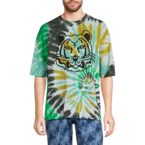 Kenzo Tie Dye Logo Graphic Tee