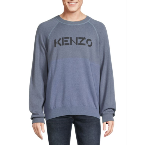 Kenzo Logo Raglan Sleeve Wool Blend Sweatshirt