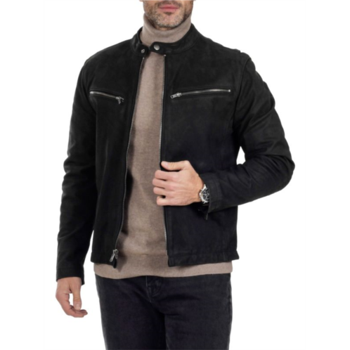 Frye Cafe Racer Lambskin Leather Jacket