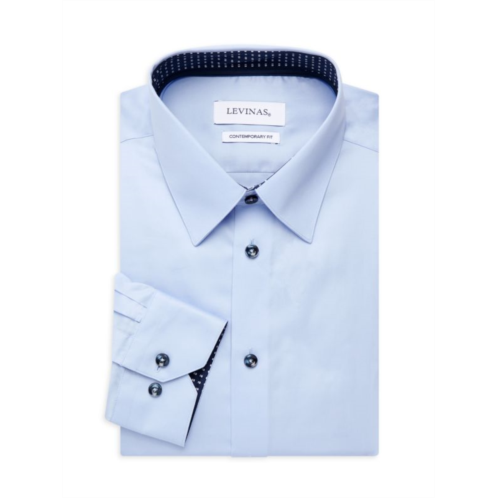 Levinas Contemporary Fit Solid Dress Shirt