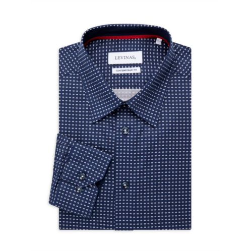 Levinas Pattern Contemporary Fit Dress Shirt