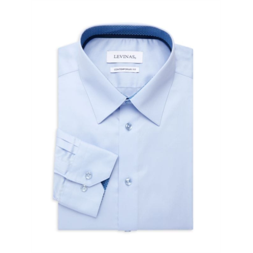 Levinas Contemporary Fit Solid Dress Shirt