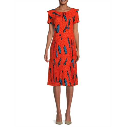 Stella Jean Arrow Print Midi Dress