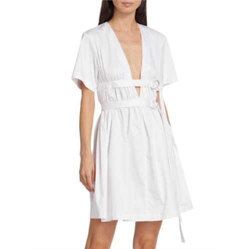 Altuzarra Malik Plunging D-Ring Mini Dress