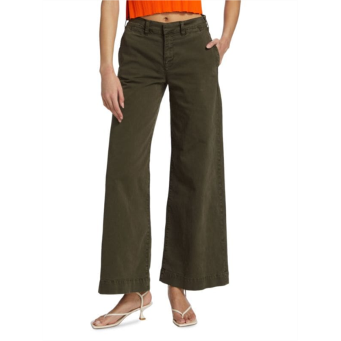 Frame Tomboy Mid Rise Wide Leg Trousers