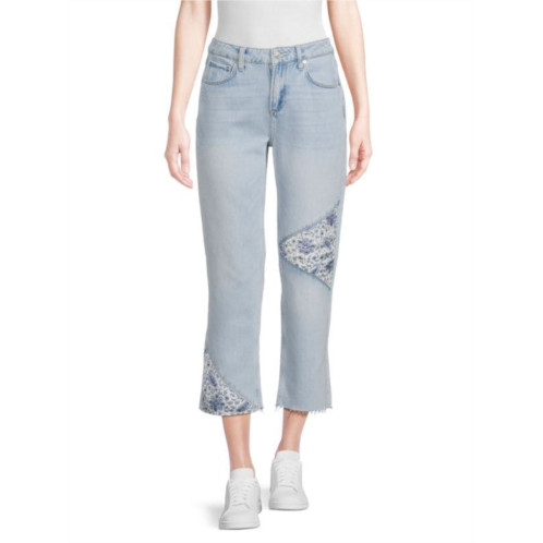 Paige Noella Patchwork Cropped Jeans