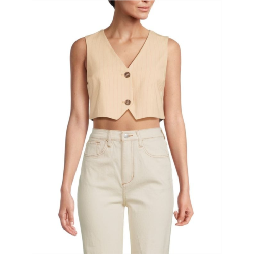 Vero Moda Pinstripe Cropped Vest