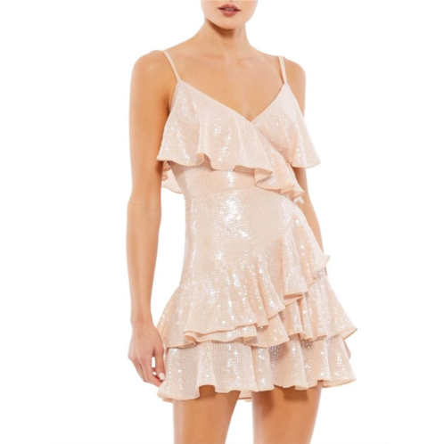 Mac Duggal Flutter Sequin Mini Dress