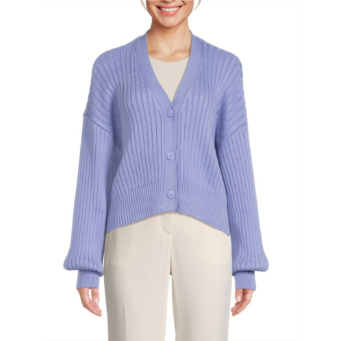 Staud Eloise Ribbed Knit Cardigan