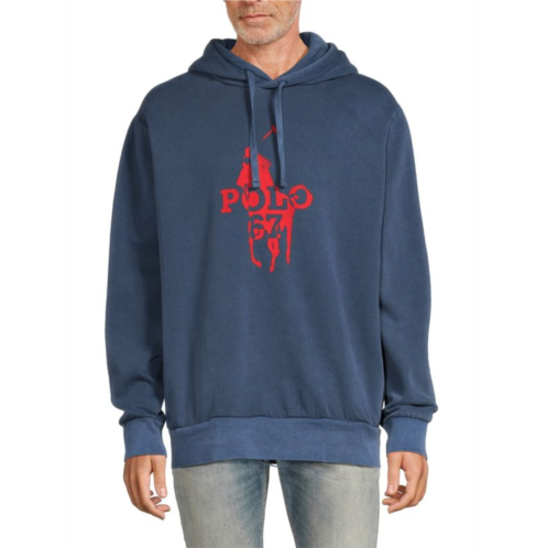 Ralph Lauren Drop Shoulder Graphic Hoodie