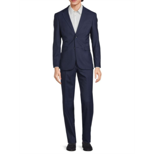 DOUGLAS & GRAHAME Perfect Fit Crosshatch Wool Blend Suit