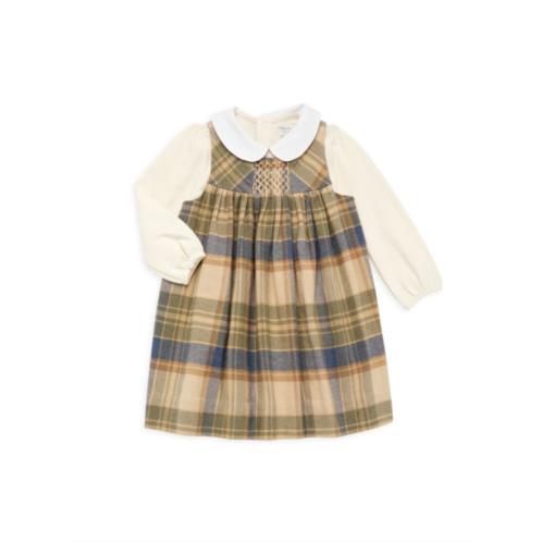 Ralph Lauren Baby Girls 2-Piece Flannel Dress & Bodysuit Set