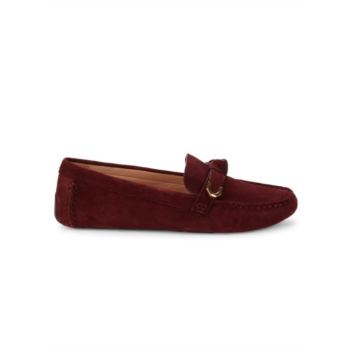 Cole Haan Evelyn Bow Suede Driving Loafers