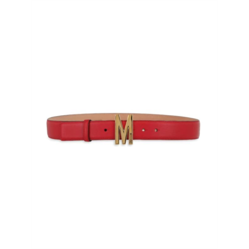 Moschino Logo Leather Belt